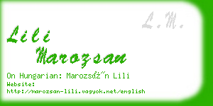 lili marozsan business card